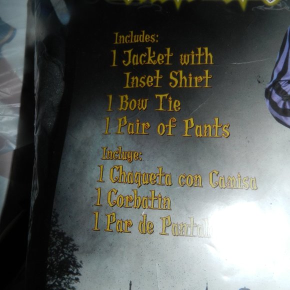 Deluxe Gomez The Addams Family Costume Mens size 36-38 NWT 🆕SHIPS FAST😮‍💨⚡🚚 - Picture 5 of 16